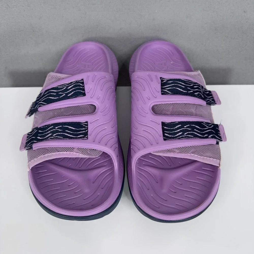Hoka Slides Mens 11 Purple Adjustable Straps Recovery Comfort Athleisure - Picture 2 of 10
